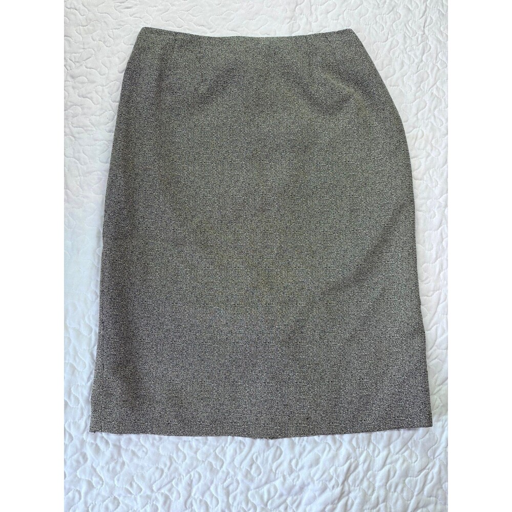 Larry Levine Grey Zip Back Business Pencil Skirt size 4
